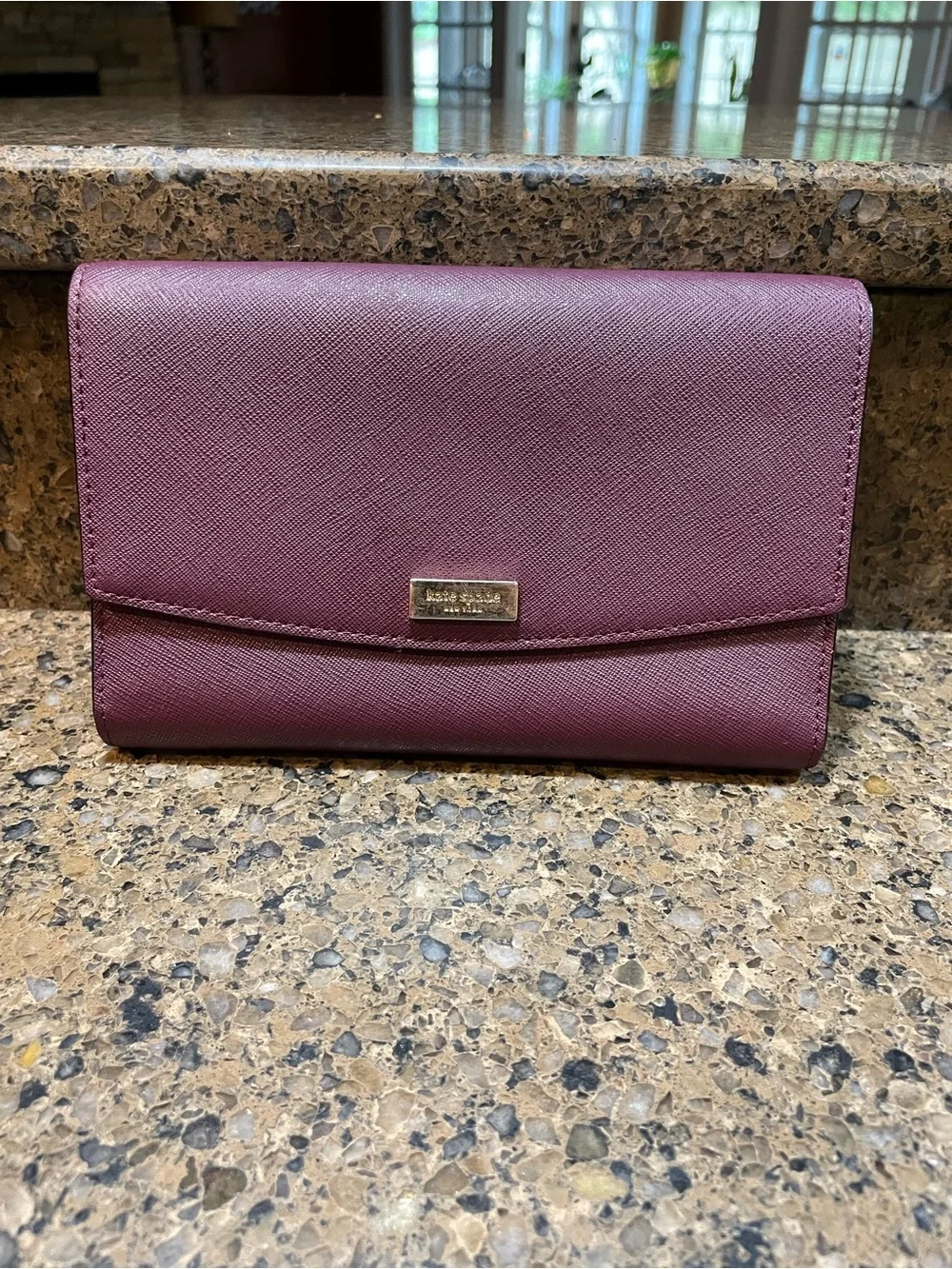 Kate Spade New York Laurel Way Winni Chocolate Cherry Crossbody Wallet Bag